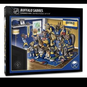 Sealed ! Buffalo Sabres dog 500 piece puzzle